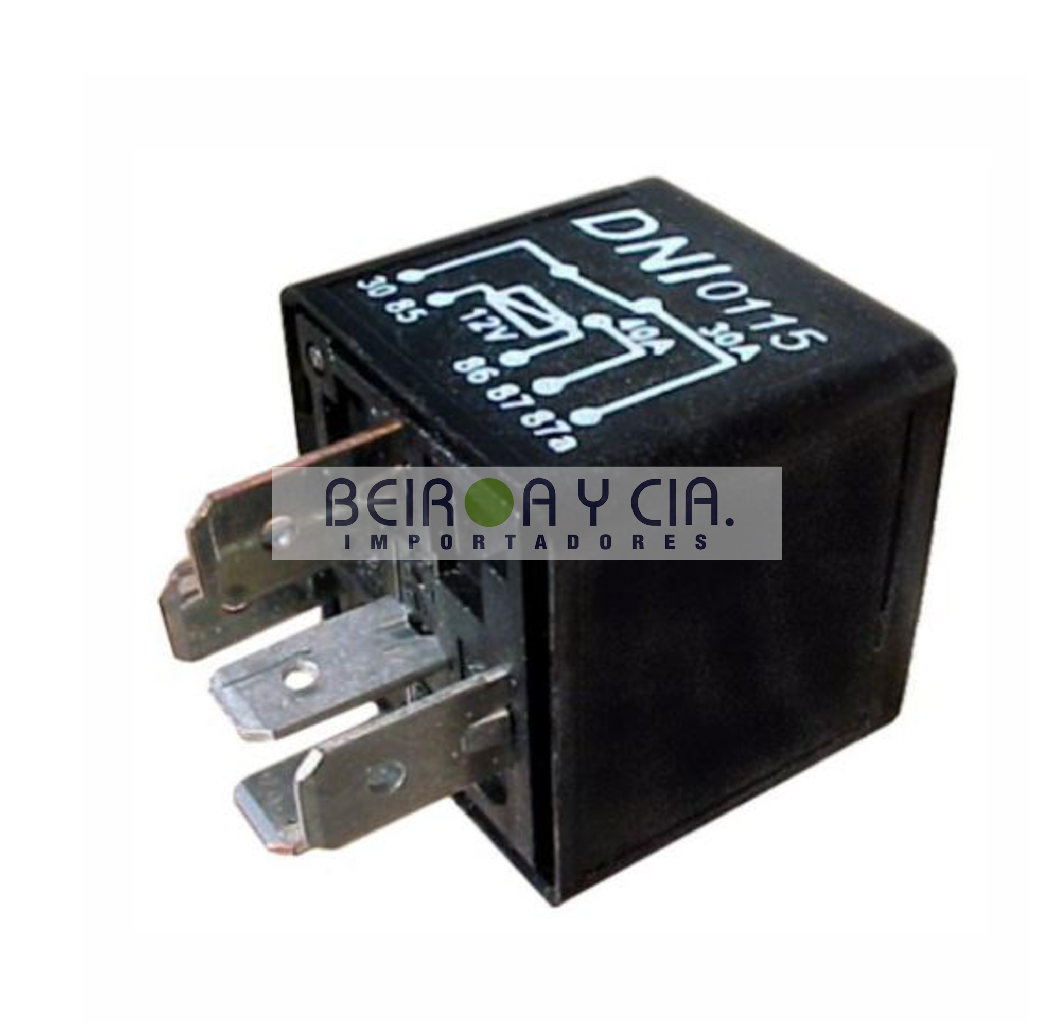 RELAY DNI 0115 12V 40/30 AMP 5T INV. C/DIODO S/SOP