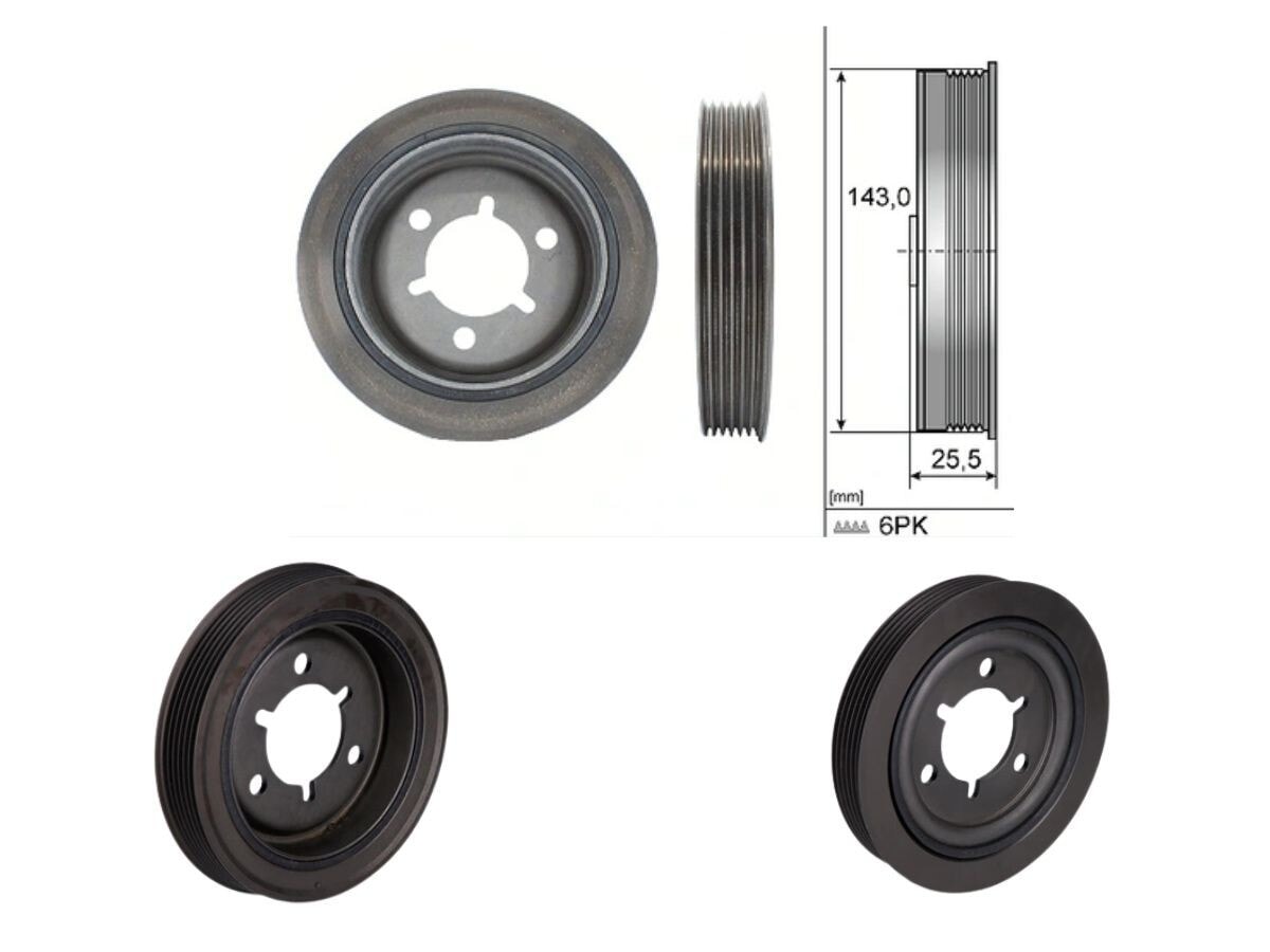 Polea Damper Citroen Berlingo/C4/Xsara Picasso/C3 Peug 307/Hoggar/207/Partner/208 04-25