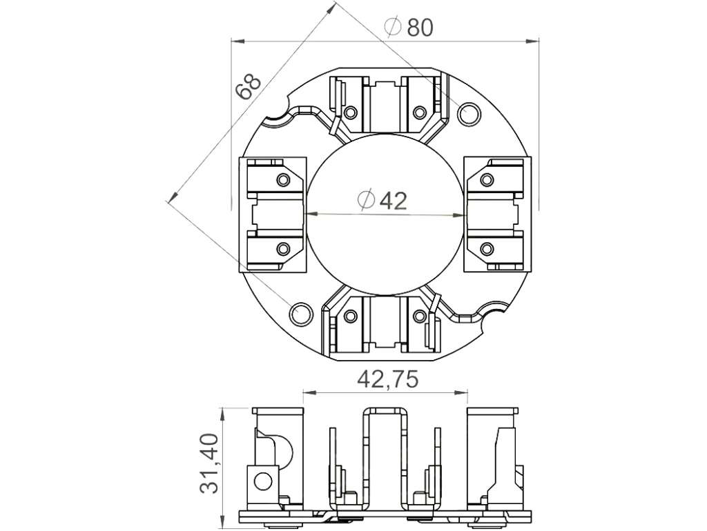 Porta carbones para motor de arranque