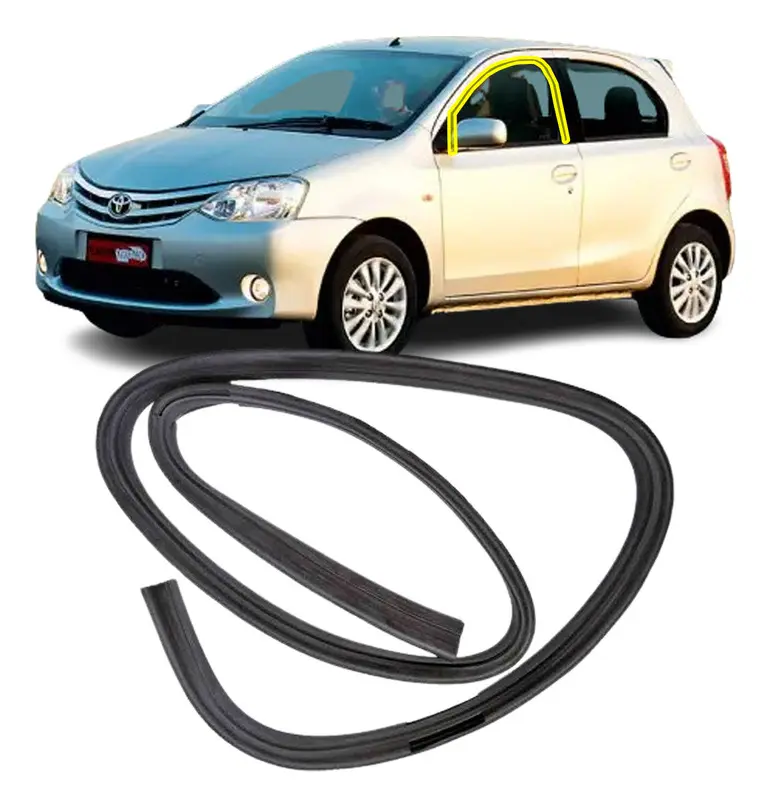Burlete de canal de ventanilla de puerta delantera – Etios 2012 – 2021 Izquierdo