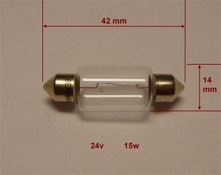 LAMPARA 24V 15W TUBULAR (15.50 X 44) (TRIFA)