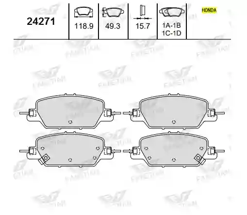 PASTILLAS TRA HONDA CRV 18 BREMSI