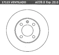 DISCO FRENO (239mm) DEL VW GOL 95 BREME