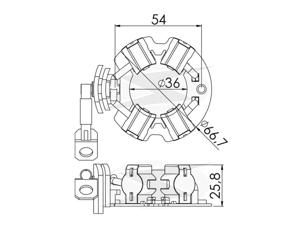 Porta carbones para motor de arranque
