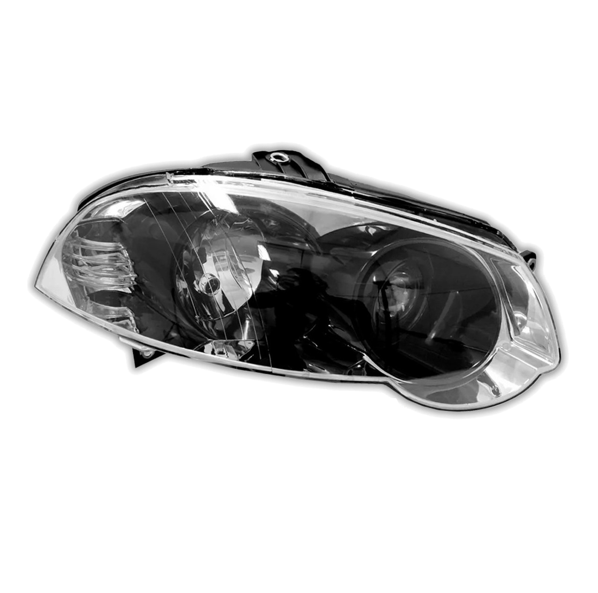 Semioptica Derecha Fiat Strada Adventure 2009/ Fondo Cromado Aro Negro