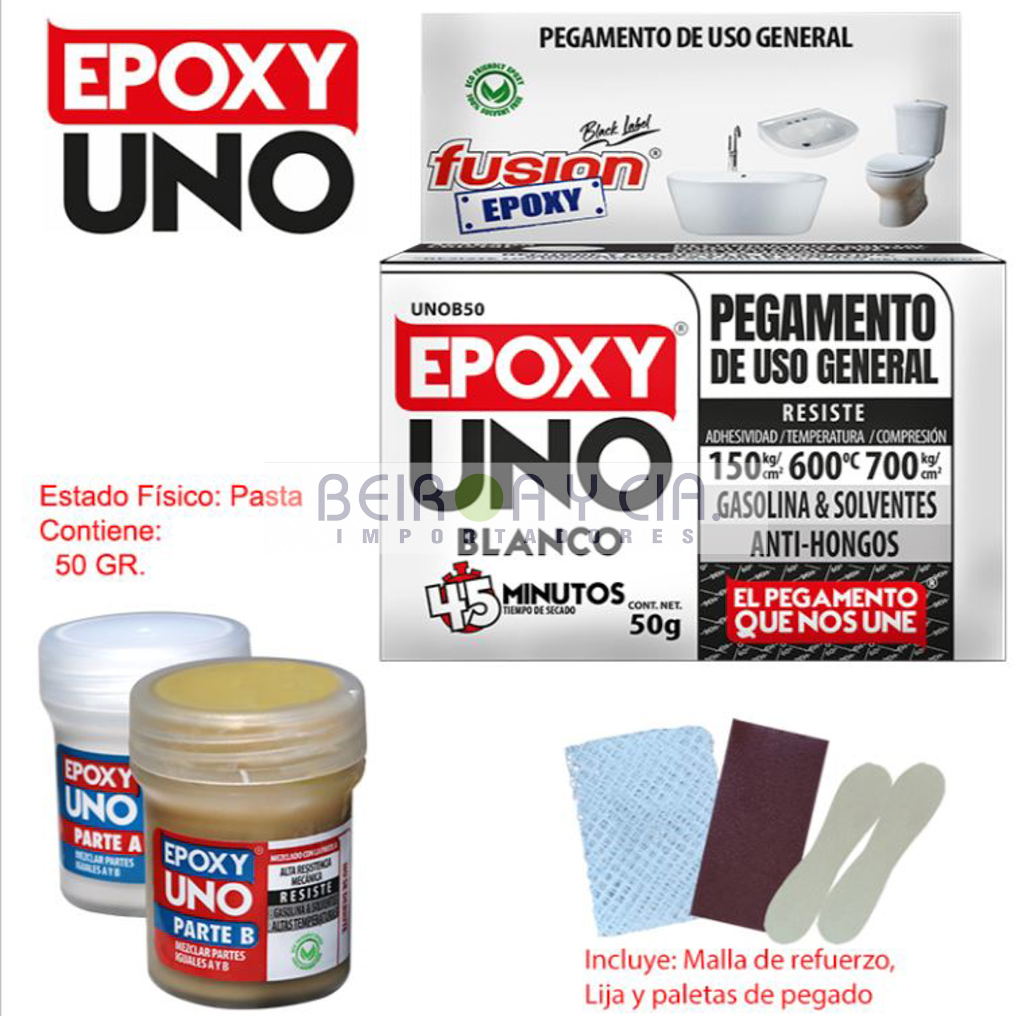 ADHESIVO FUSION EPOXI BLANCO 50GR