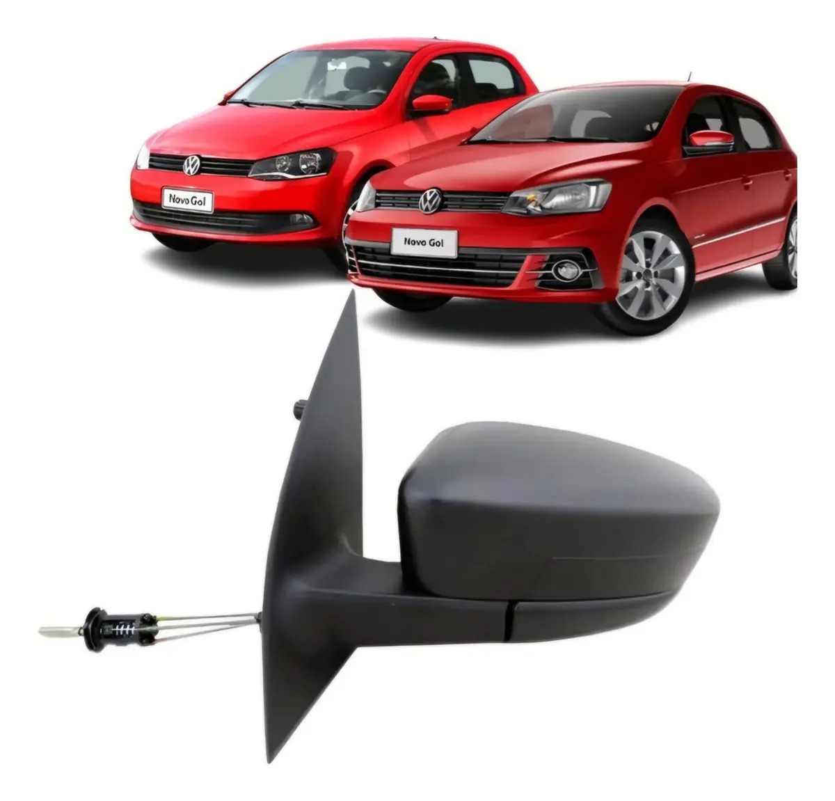 Espejo Izq Manual Volkswagen Gol G6/g7/g8 13-2021, Poroso