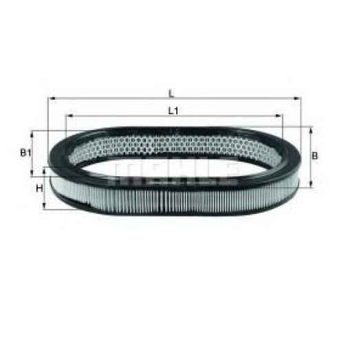 FILTRO AIRE FORD ESCORT 84... 1.3 1.6 NAFTA OVALADO MAHLE 327X210X47MM