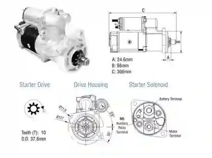 Motor de arranque 12V