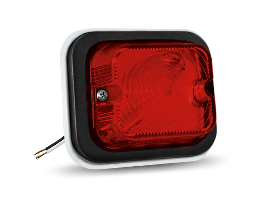 Faro lateral cuadrado rojo LED 12/24V