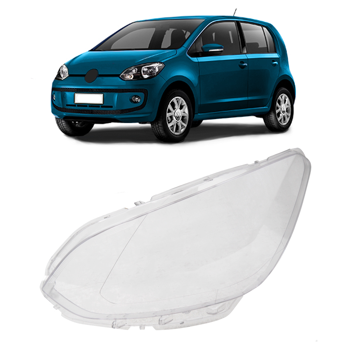 Lente Policarbonato de Semioptica Izquierdo VW UP! 2015 -2016
