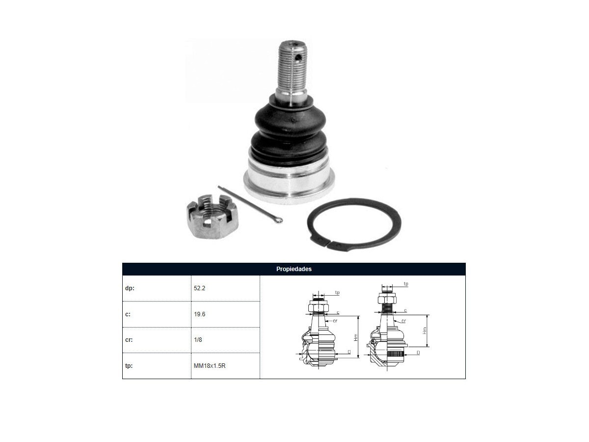 Rotula Del Nissan D22/D21 Mexico 88-25 Der/Izq