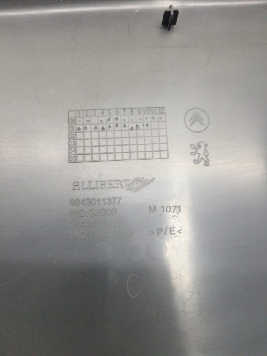 Tapizado Interior Puerta Trasero Izquierdo Peugeot Partner (S1) 1996-2002 9643011377