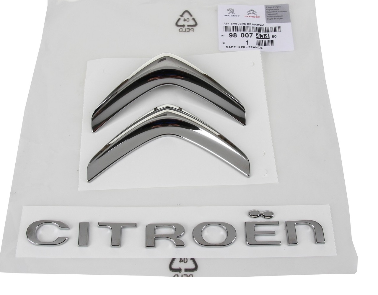CHEVRON PORTON TRASERO CITROEN C3 AÑO 2011 EN ADELANTE [ORIGINAL PSA]