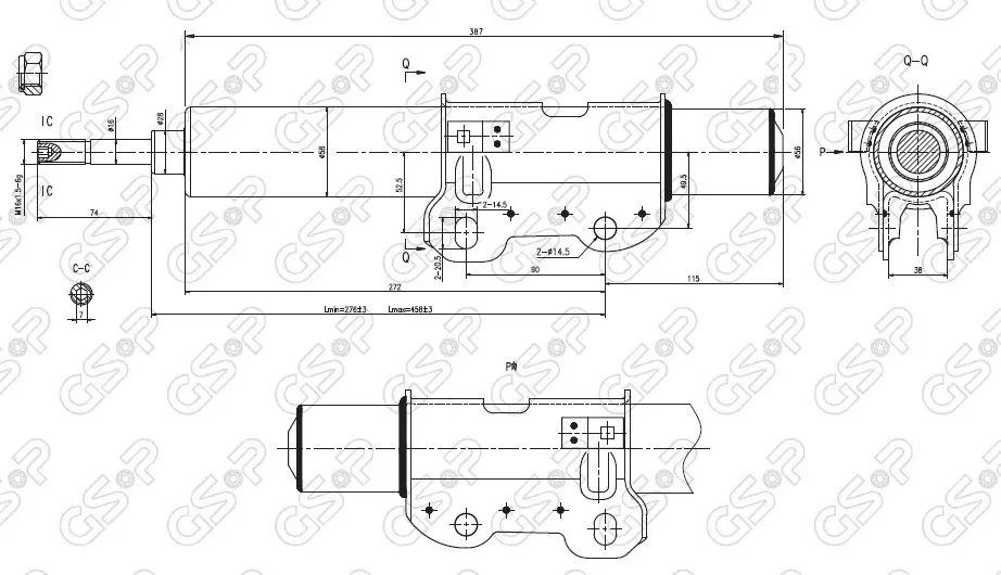 Amortiguador delantero Mercedes-Benz Sprinter
