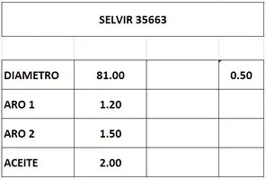 AROS  81.0mm VW GOL 1.6-1.8 97 0.50