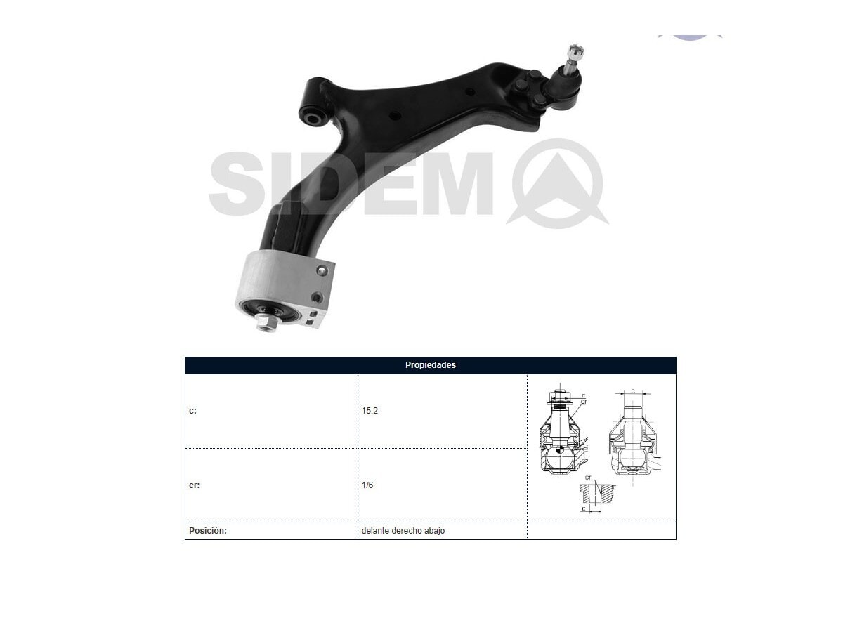 Parilla De Suspension Delantera Chev Captiva 06-16 Der