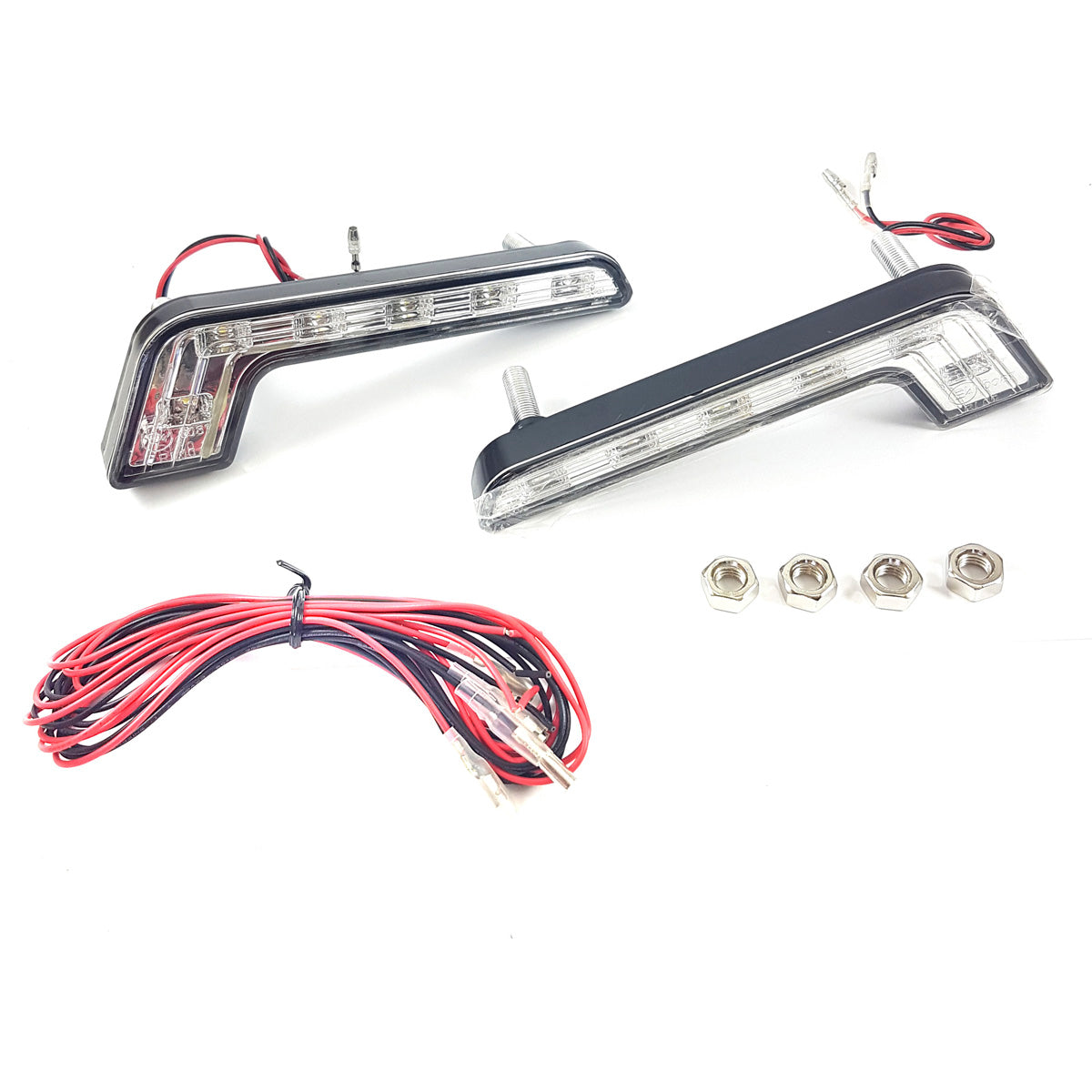 Faro diurno LED blanco en forma de 'L', 12V, kit de 2 unidades