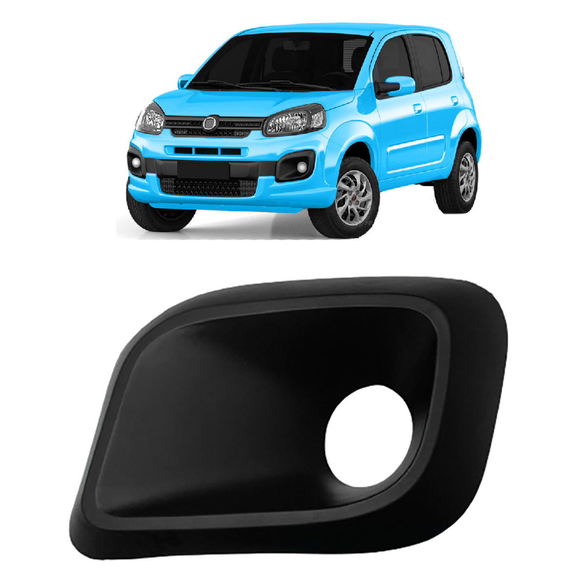 Marco Rejilla Izquierda Con Agujero Fiat Uno Attractive 2017/