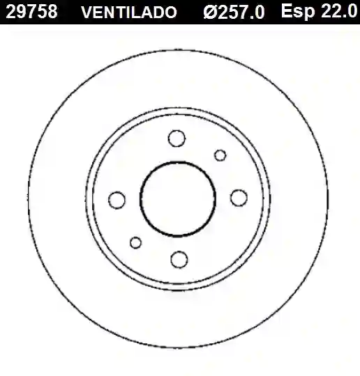 DISCO FRENO (257mm) DEL FIAT FIORINO-ARGO BREME