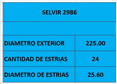 DISCO EMBR 225mm 24 EST ISUZU 2.5D VALEO