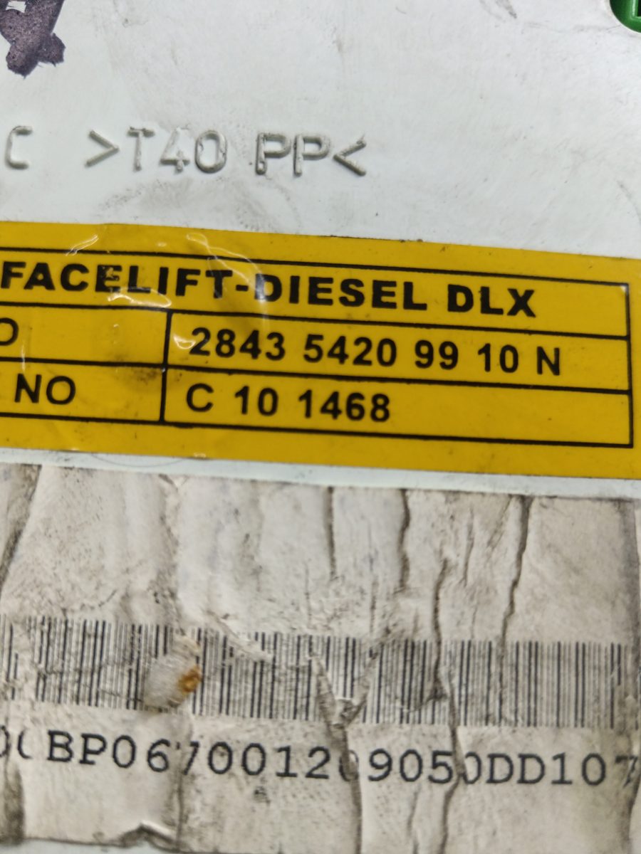 Tablero de Instrumentos Tata Indica desde 2002 IDI 1.4L 36kW 284354209910