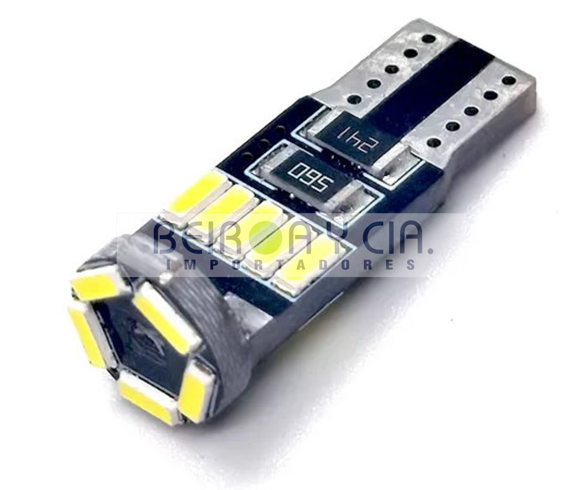 LAMPARA LED 12V C/IMPRESO BLANCA 15 LEDS CANBUS T10