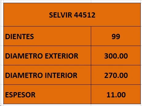 Corona de arranque 99 dientes