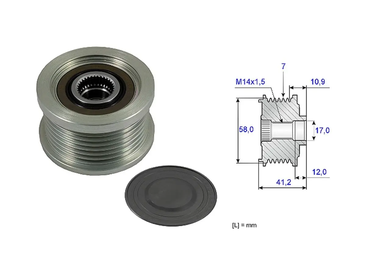 Polea Alternador Marcha Libre Alt Toyota Hilux 15-17