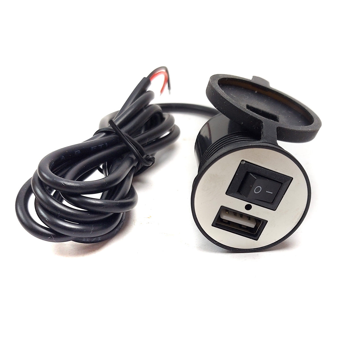 Interruptor de luces universal con puerto USB para motocicleta