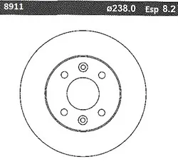 DISCO FRENO (238mm) DEL RENAULT TWINGO