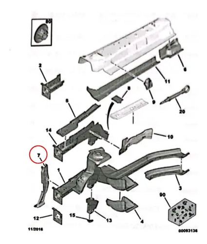 Guia Refuerzo Lateral Citroen C-elysee Peugeot 301 Derecho