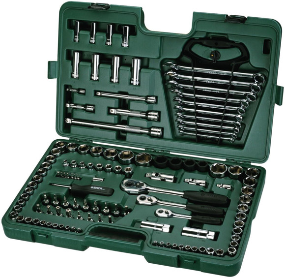 JUEGO 120 PZS LLAVES/DADOS 1/4"-3/8"-1"