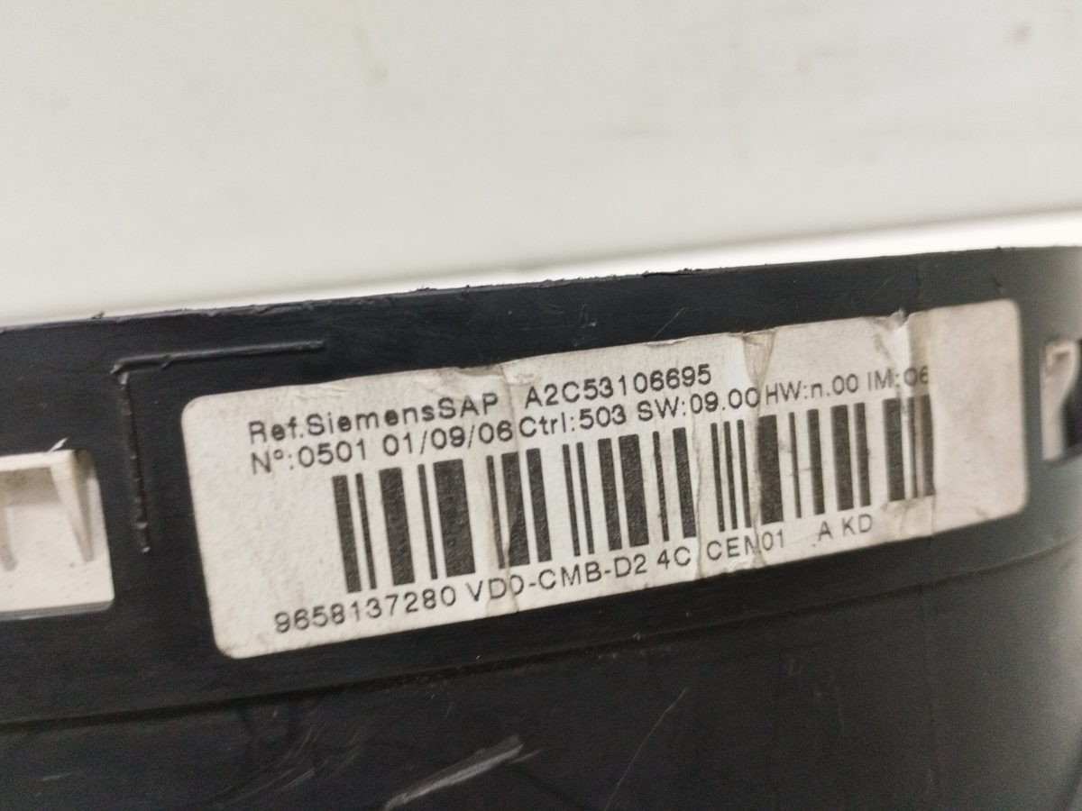 Tablero de Instrumentos Peugeot 406 Berlina (S1/S2) 1995-2005 2.0 HDi 2.0L 80kW 9658137280