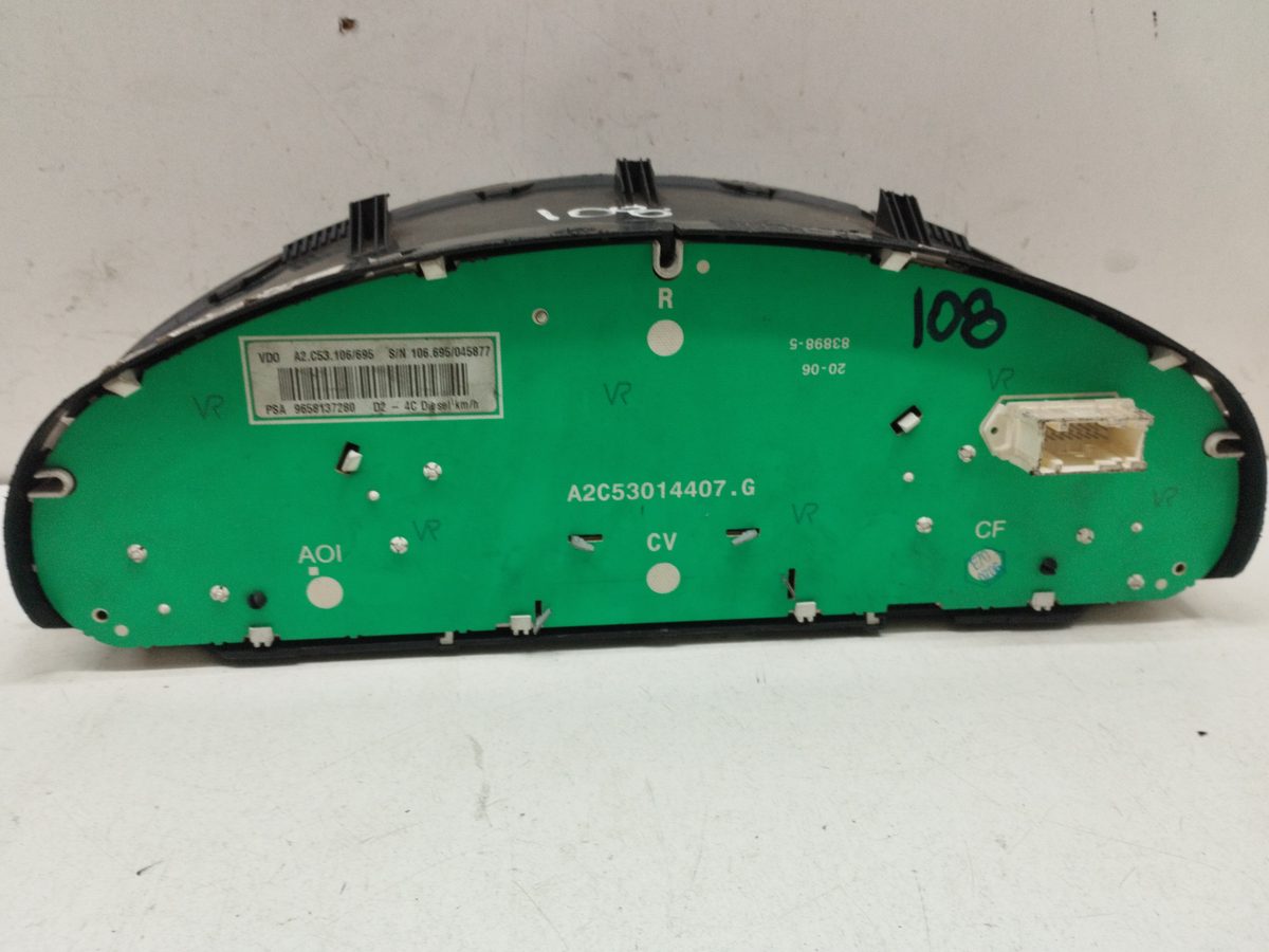 Tablero de Instrumentos Peugeot 406 Berlina (S1/S2) 1995-2005 2.0 HDi 2.0L 80kW 9658137280