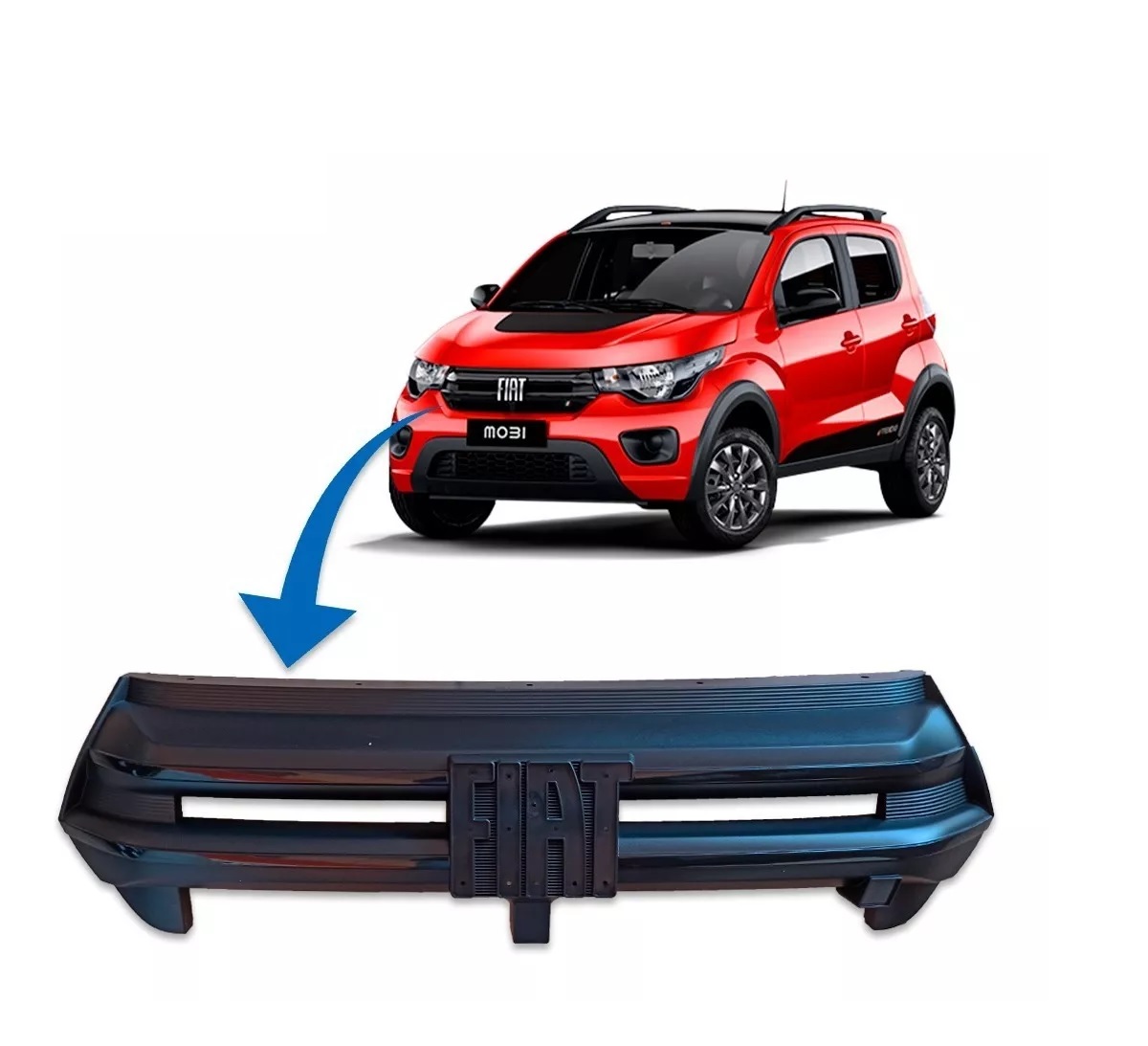 Parrilla frontal Fiat Mobi Trekking