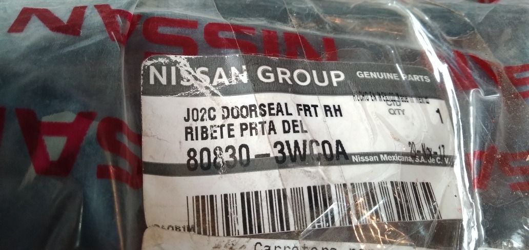 Burlete De Puerta Nissan Note 14 Al 19 Original