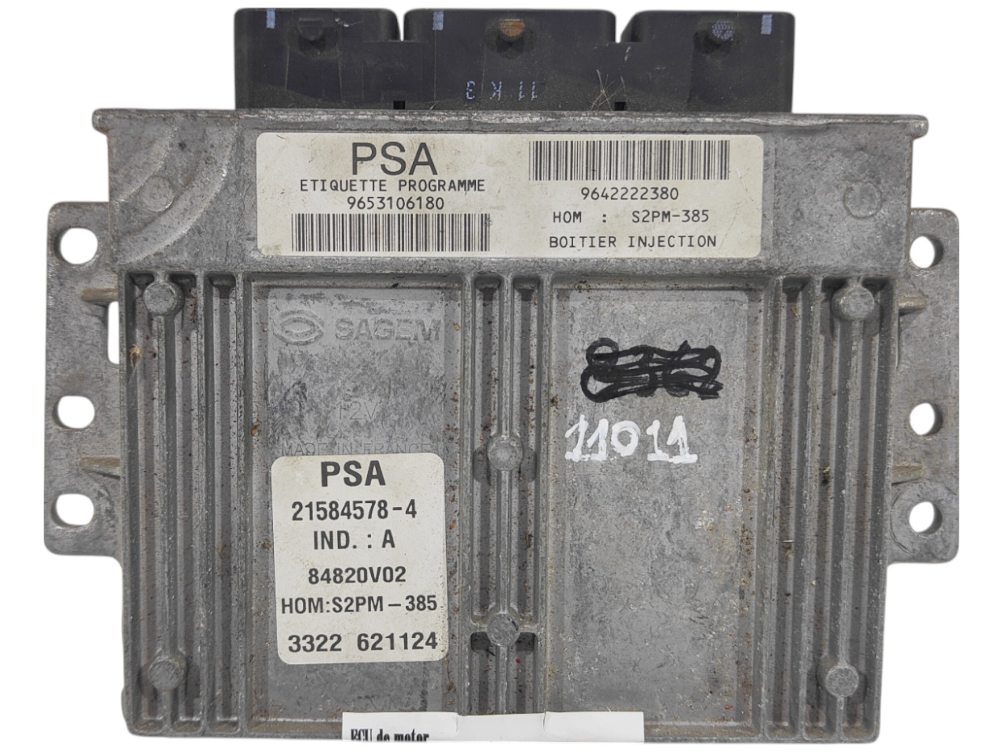 ECU de motor Peugeot Citroen 1.4 8V KFV TU3JP 73CV , Ref: 11011-K3C12