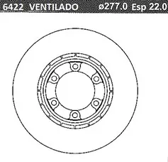 DISCO FRENO (277mm) DEL MITSUBISHI L200 4WD
