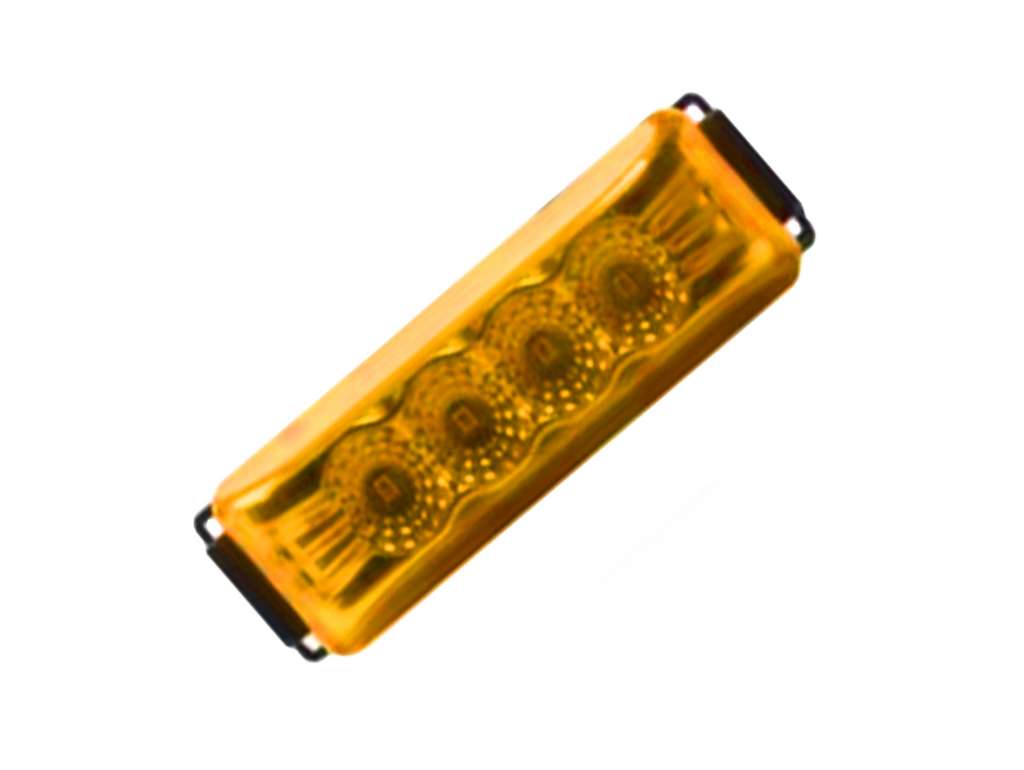 FARO LATERAL UNIV. RECT. LED AMBAR 12V