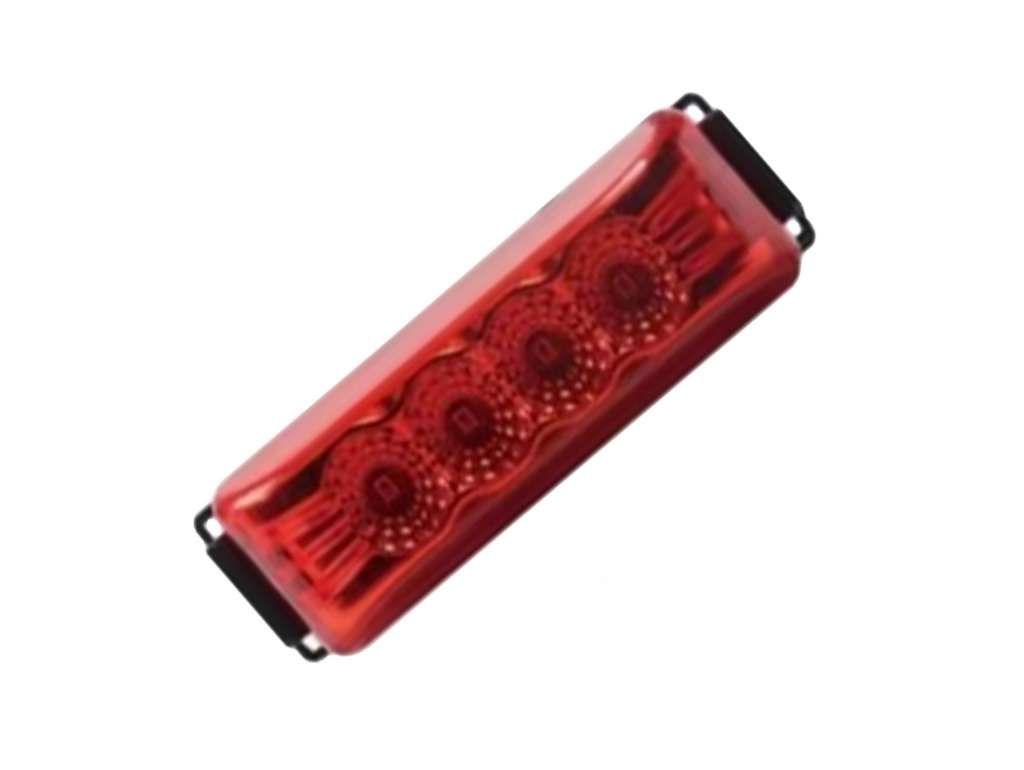 FARO LATERAL UNIV. RECT. LED ROJO 12V