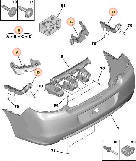 Soporte de paragolpes trasero