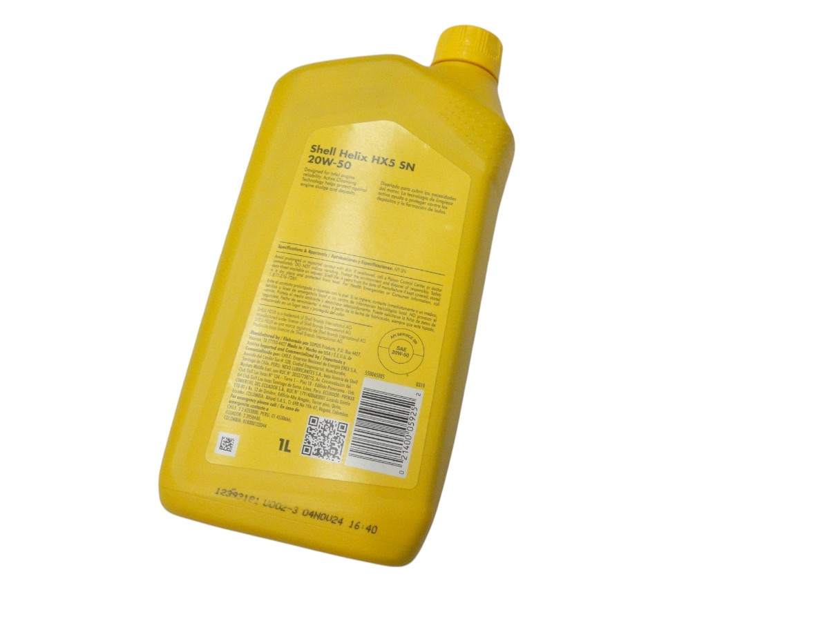 ACEITE MOTOR NAFTA 20W50 SHELL 1 LITRO