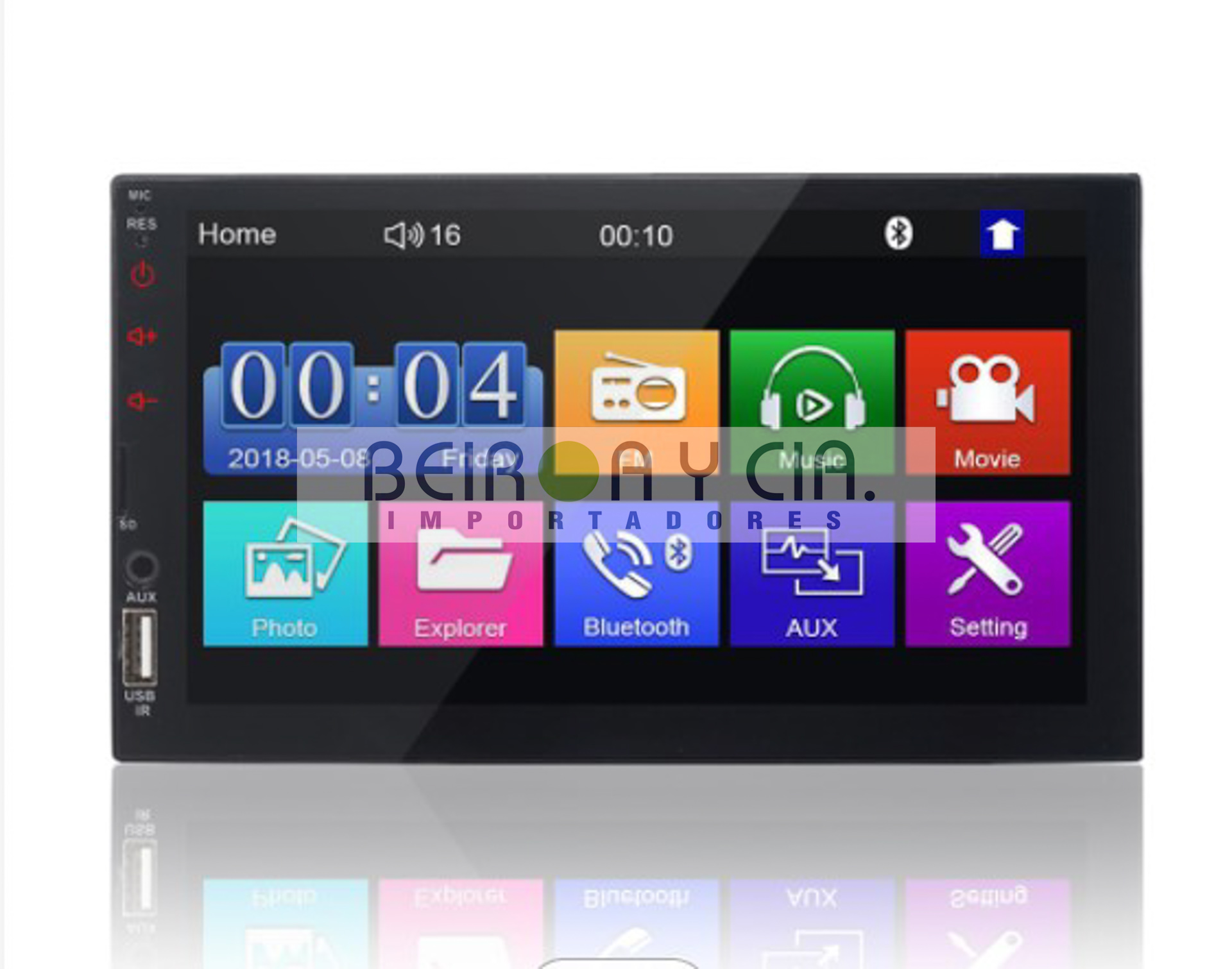 RADIO QUANTUM QY704MI MULTIM 2DIN MIRR L/BT/7″
