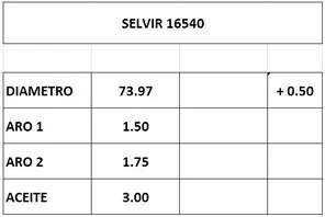 AROS  73.97mm FORD FIESTA 1.3 0.50