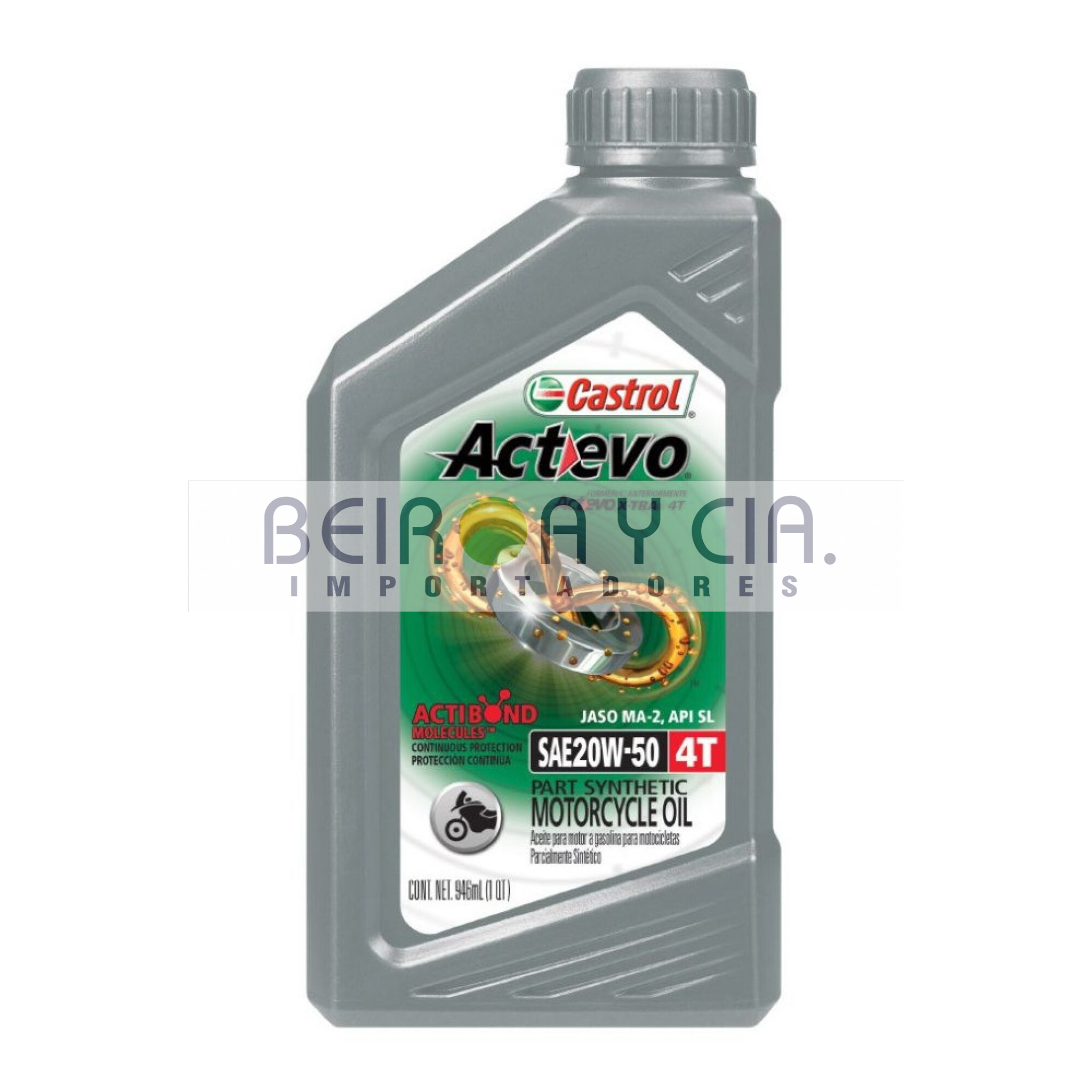 ACEITE CASTROL ACTEVO SEMISINT. 4T 20W50