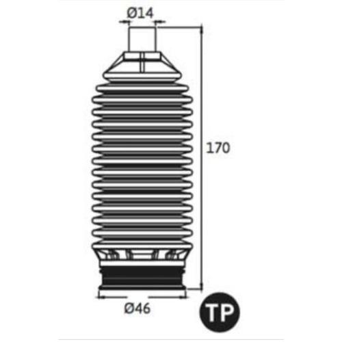 FUELLE CREMALLERA HYUNDAI HB 20 (12.) (HIDRAULICA) - (TERMOPLASTI