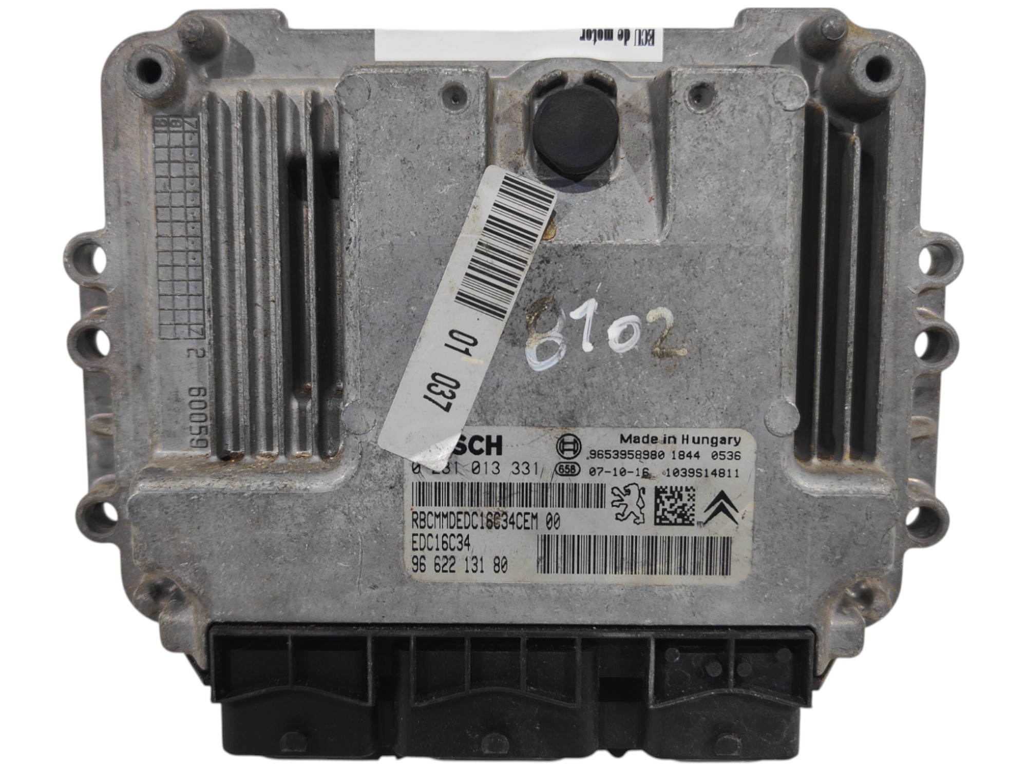 ECU de motor Peugeot Citroen 1.6 HDI , Ref: 8102-K3B3