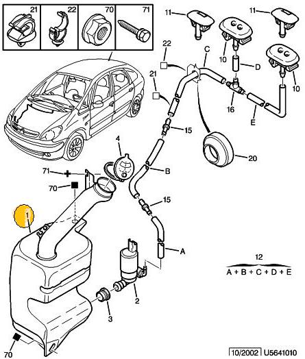 DEPOSITO LIMPIA PARABRISA CITROEN PICASSO [ORIGINAL PSA]