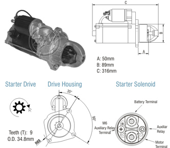 ARRANQUE MERCEDES BENZ 712 914 1618 BOSCH 24V 9D ZM
